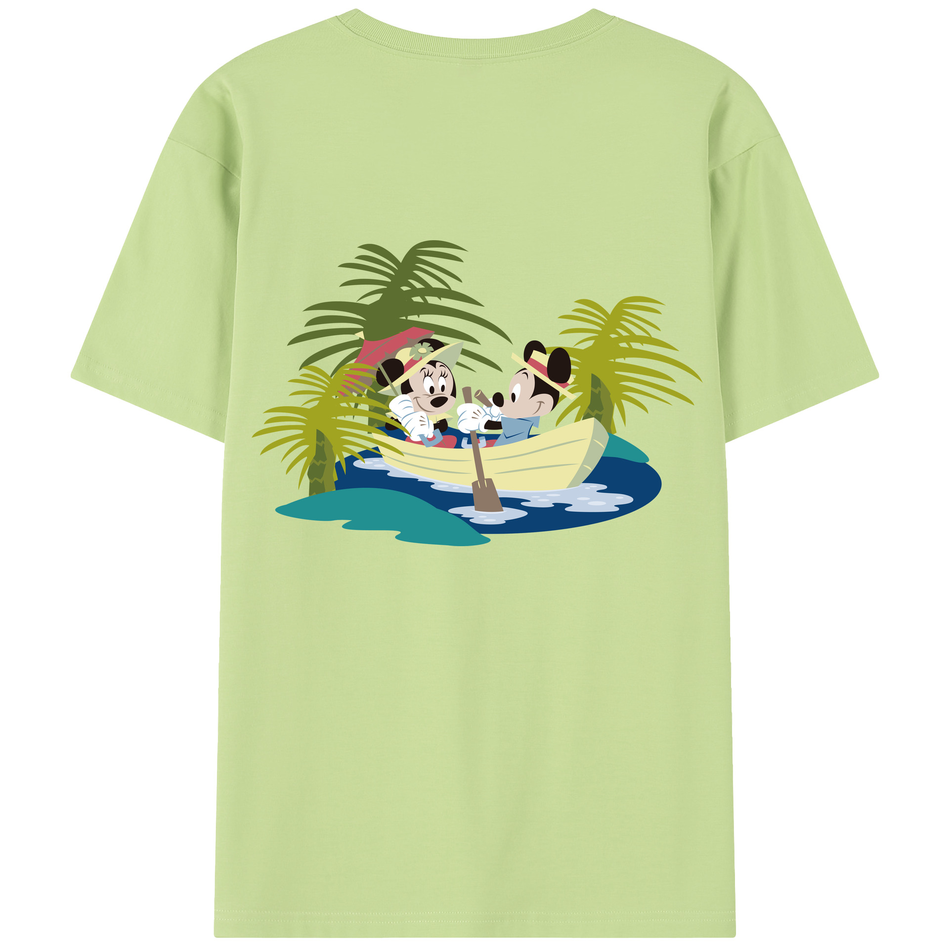 （画像用） ミッキーマウス Mickey Mouse 綿100％半袖Tシャツ（背面プリント）